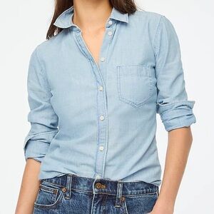 J. Crew Factory - Chambray button down shirt size XS